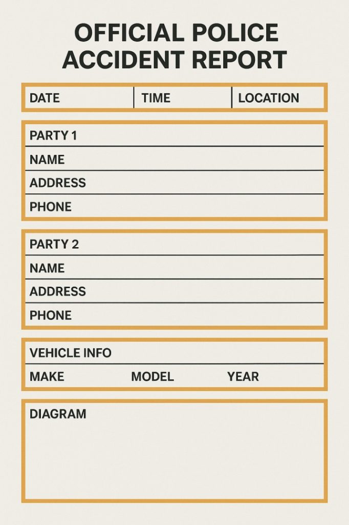 Police accident report