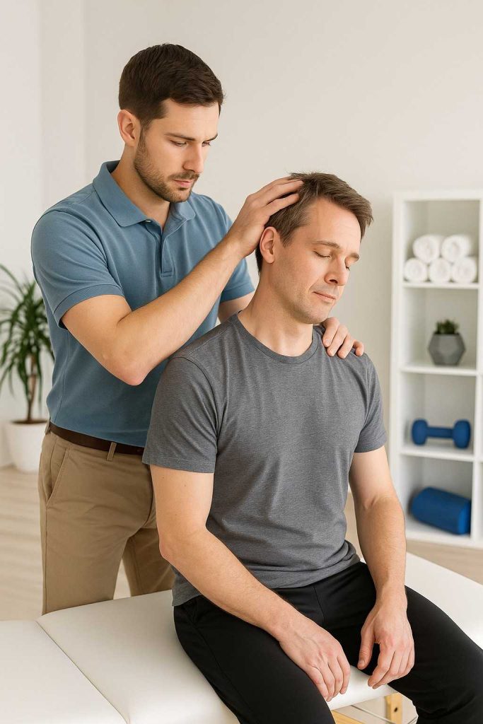 Chiropractic performing care after accident