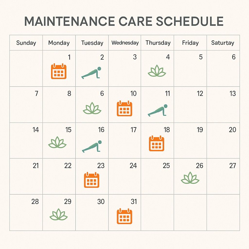 managing chronic back pain calender