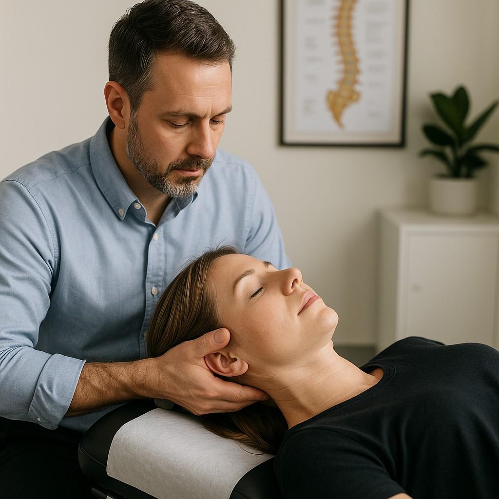 neck treatment performing