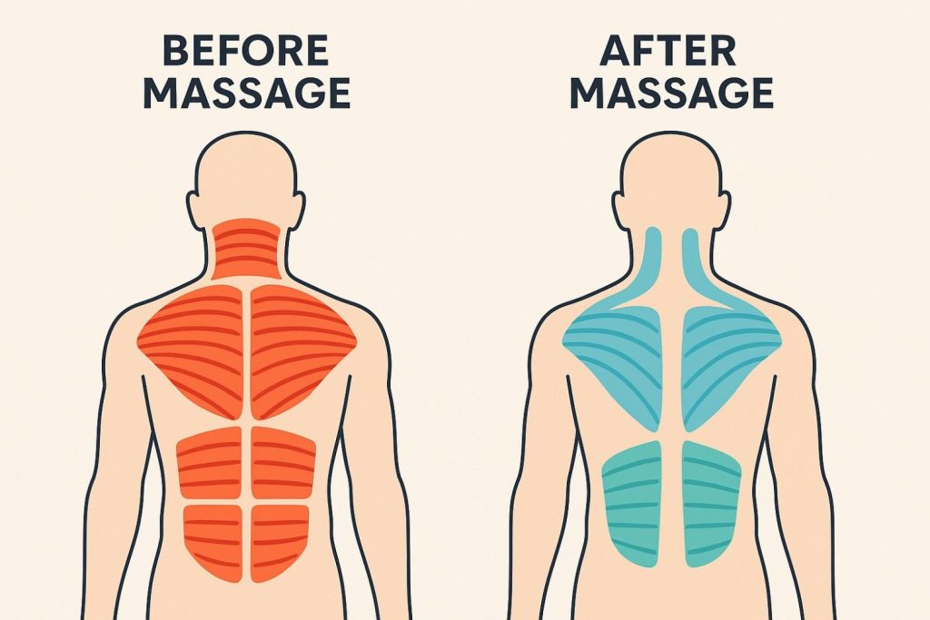 pre/post massage muscle tension scans