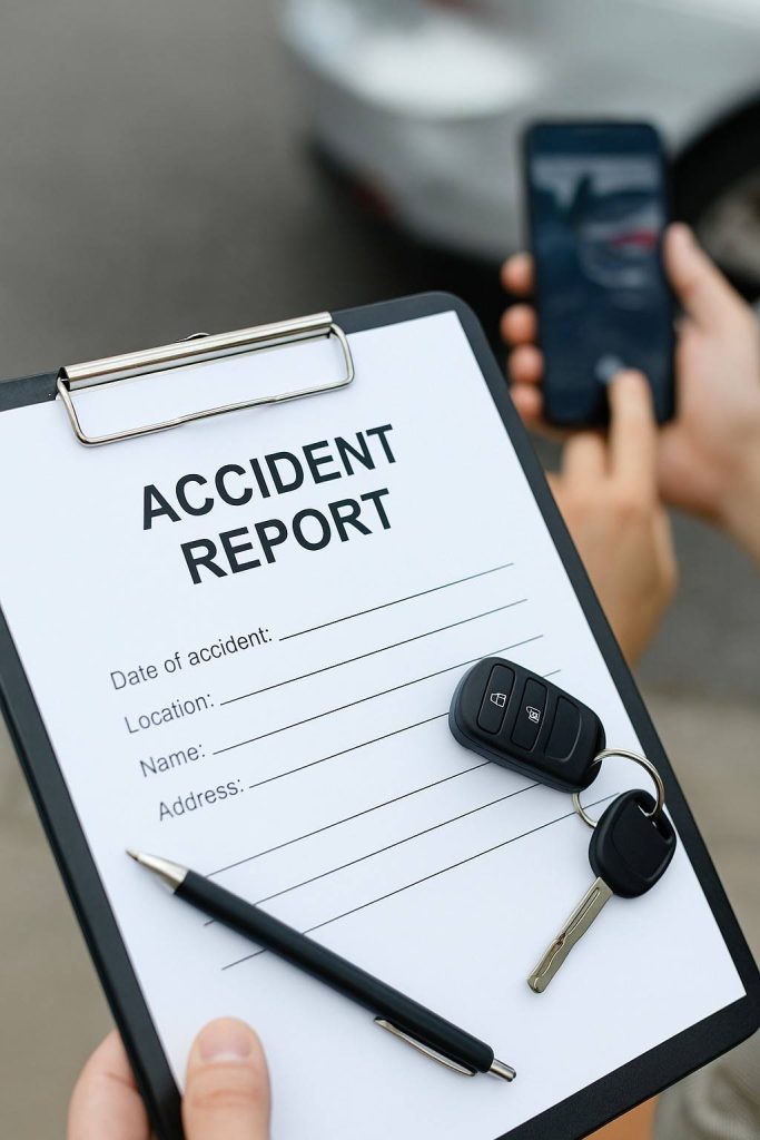 Reassuring image of properly documented accident scene