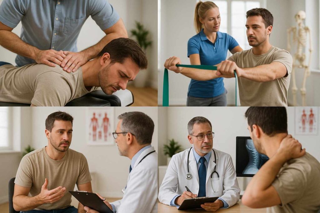 Image showing patient engaged in various treatment activities