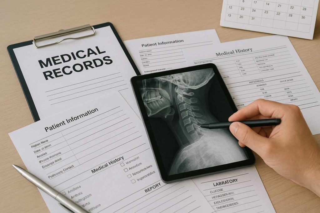 medical documentation car accident Beaumont TX