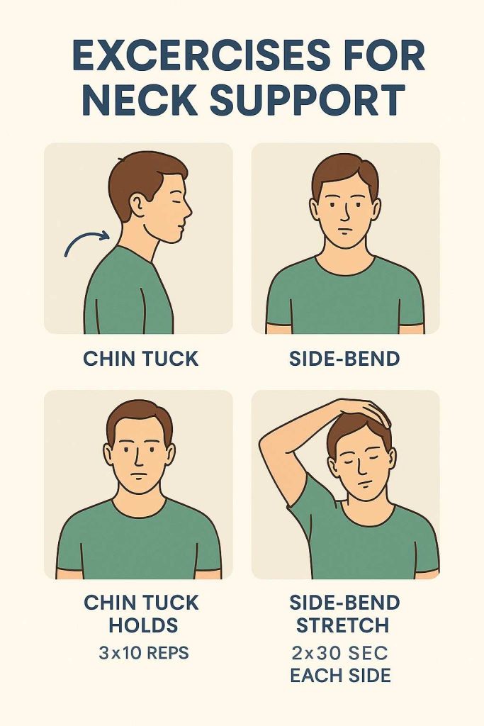 daily neck exercise infographic