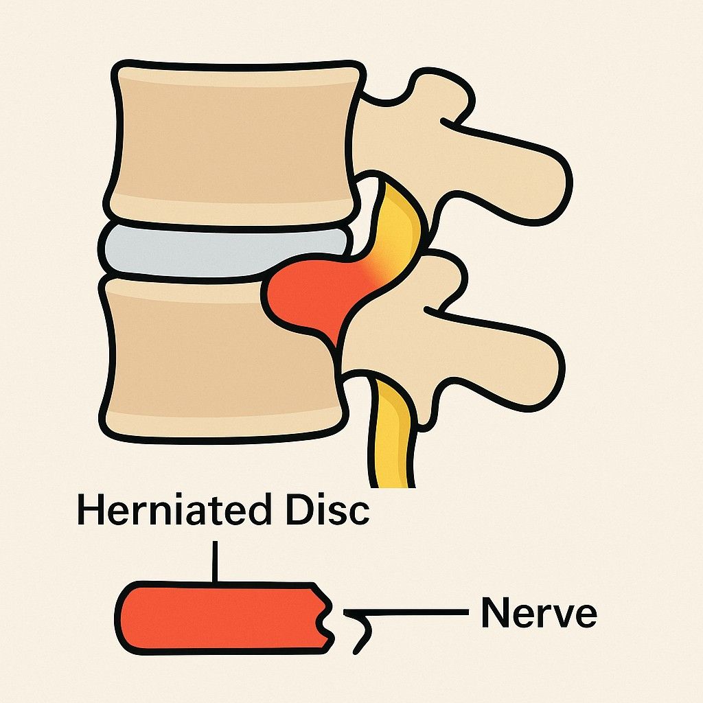Herniated Disc on Spinal Nerve