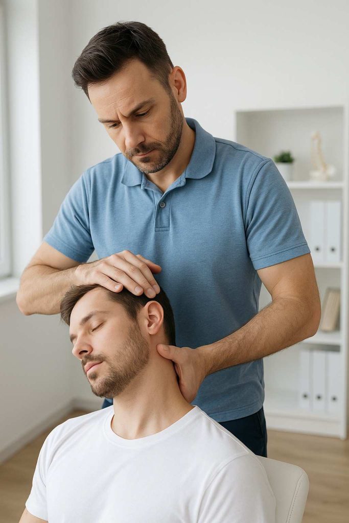 A photo of a chiropractic adjustment session