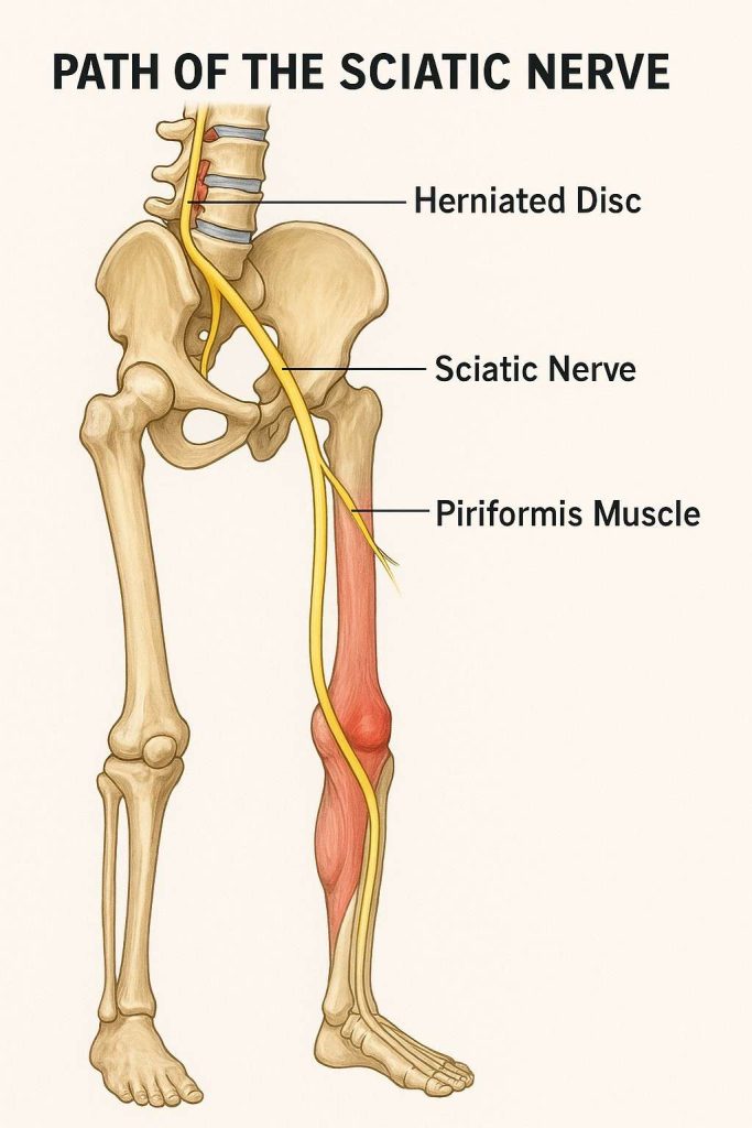Sciatic Nerve Pathway Illustration